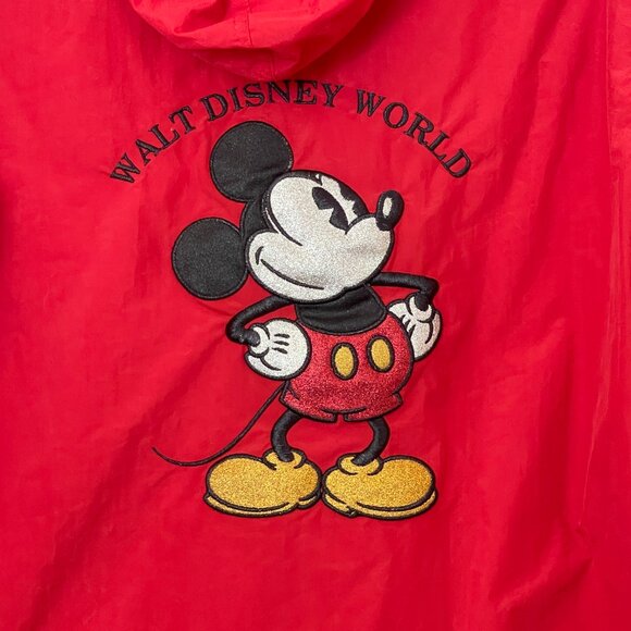 Walt Disney World Jacket Small Mickey Mouse Red Stitched Hood - Picture 2 of 6